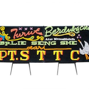 PBD-29 (Double Gandeng Uk. 2m x 6m) Karangan Bunga Papan Duka Cita
